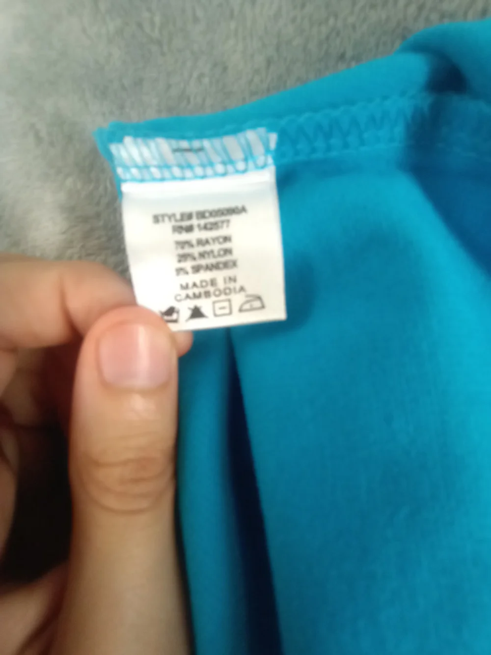 Blashe Sleek Teal Spaghetti Aqua Strap Dress Mini Size Medium NWT - Picture 9 of 12